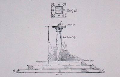 Design for a sun dial from Thomas Mawsons The Art and Craft of Garden Making