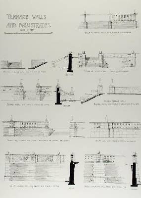 Terrace Walls and Balustrades from Thomas Mawsons Studies in Town Planning