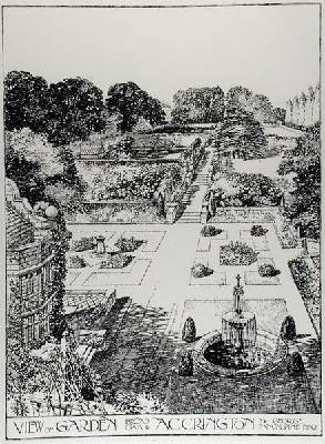 View of Garden Broad Oak Accrington from The Art and Craft of Garden Making by Thomas Mawson