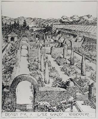 Design for a Hillside Garden Windermere from The Art and Craft of Garden Making by Thomas Mawson