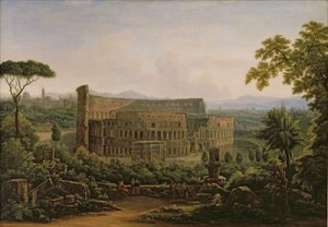 View of the Colosseum from the Palatine Hill Rome 1816