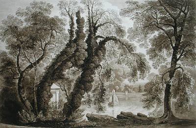 View of the Temple Fountain from the opposite side Sezincote