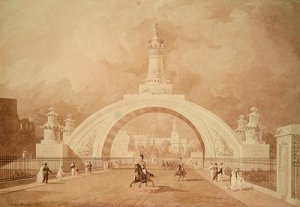 The Proposed Triumphal Arch from Portland Place to Regents Park 1820 2