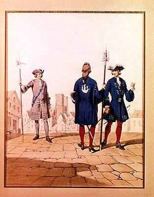 Eighteenth Century Parisian Troops Watchman and Archers of the Town in Ceremonial Uniform