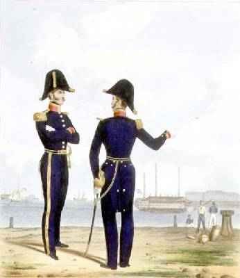 Masters plate 10 from Costume of the Royal Navy and Marines