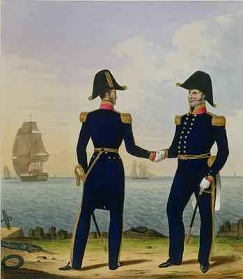 Captains plate 5 from Costume of the Royal Navy and Marines