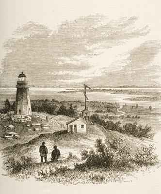 Sandy Hook New Jersey seen from the lighthouse in the 1870s 1880