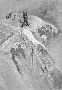 The Summit of the Moming Pass in 1864 from The Ascent of the Matterhorn engraved by Edward Whymper 1840-1911