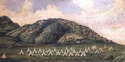 Military encampment Mafeking Basutoland 1885