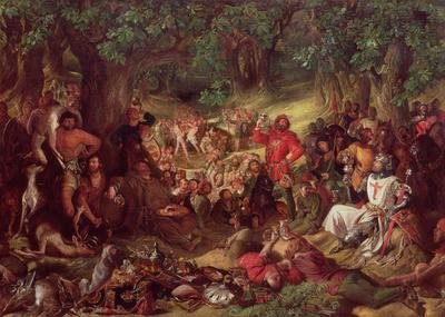 Robin Hood and his Merry Men Entertaining Richard the Lionheart in Sherwood Forest