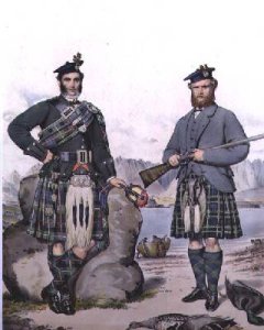 Kilted huntsmen from the Hebrides