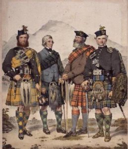 Four Gentlemen in Highland Dress 1869