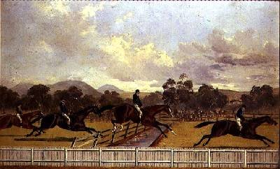 The Water Jump the Autumn Steeplechase at Ballarat Victoria Australia in 1868