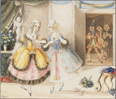 Characters from Cosi fan tutte by Mozart 1840