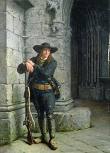 Armed Breton Guarding a Porch