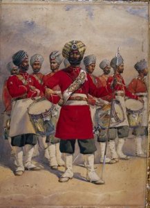 Soldiers of the 45th Rattrays Sikhs the Drums Jat Sikhs