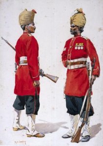 Soldiers of the 102nd King Edwards Own Grenadiers and the 101st Grenadiers