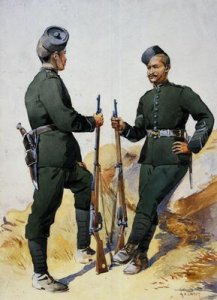 Soldiers of the 39th Garwhal Rifles Garwhalis