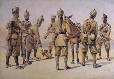 Soldiers of the 46th and 33rd Punjabis