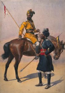 Soldiers of the 1st Duke of Yorks Own Lancers Skinners Horse Hindustani Musalman and 3rd Skinners Horse Musalman Rajput