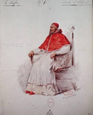 Costume design for the Pope Clement VII in Benvenuto Cellini