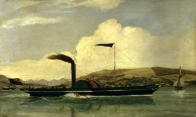 The Paddlesteamer Sovereign 1845