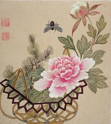 One of a series of paintings of flowers and insects 3