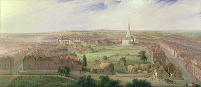 Birmingham from the Dome of St Philips Church 1821