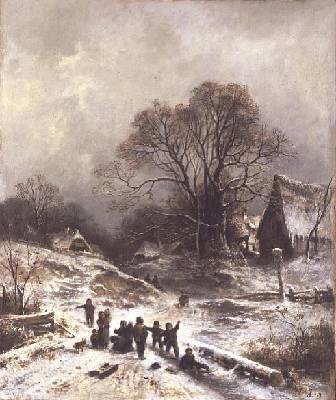 Children playing in the snow