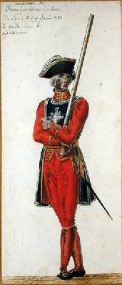 Musketeer from the time of Louis XV 1715-74 and Louis XVI 1754-93