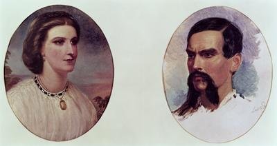 The Marriage Portrait of Richard Burton 1821-90 and Isabel Arundell 1831-96