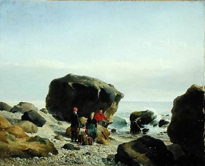 Beach Scene with Figures