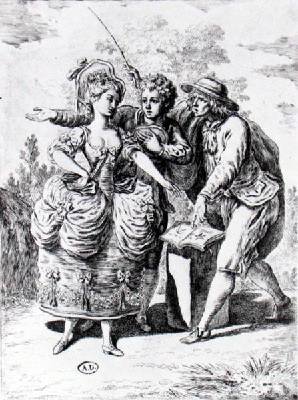 Illustration for Le Devin du Village by Jean-Jacques Rousseau 1712-78