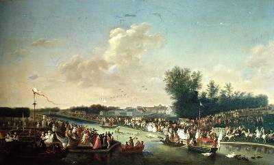 Deer Hunt in the Park at Chantilly for Paul I 1754-1801 and Maria Feodorovna 1759-1828