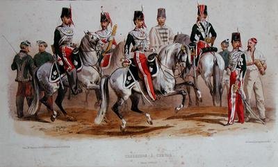 French Cavalrymen at the time of the Second Empire