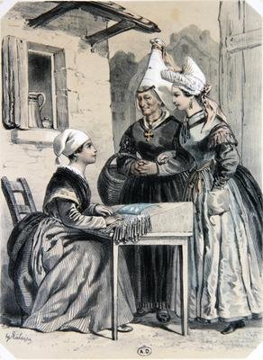 Lacemakers of Caen in Normandy