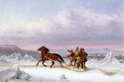 Crossing the St Lawrence from Levis to Quebec on a Sleigh