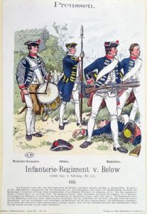 Soldiers from the Prussian Infantry Regiment von Below in 1757