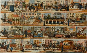 An Ideal Lord Mayors Show with Cars emblematically representing our principal Colonies and some of their most important productions with birds animals and tribes indigenous to those Countries