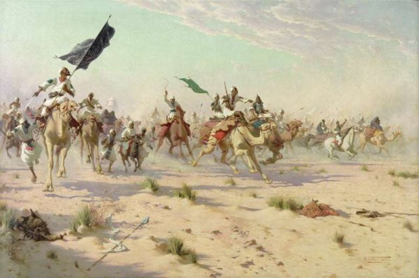 The Flight of the Khalifa after his Defeat at the Battle of Omdurman