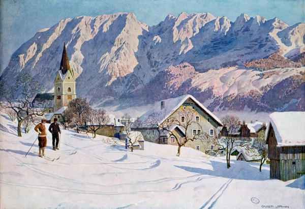 Mitterndorf in Austria after an original watercolour