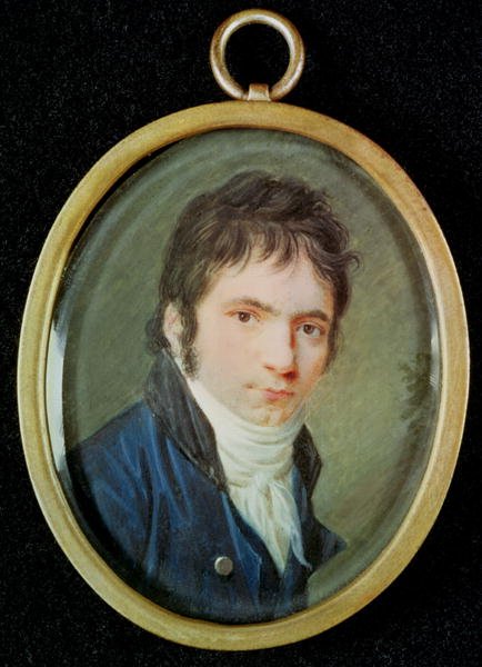 Miniature Portrait of Ludwig Van Beethoven 1770-1827