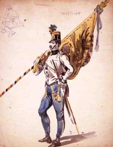 A Hussar of the 9th Regiment Light Cavalry dress