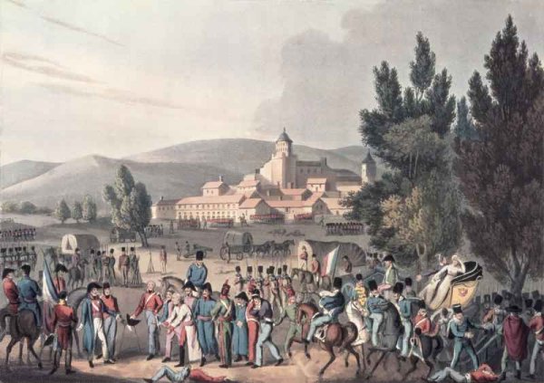 Battle of Vittoria 1813 Bringing in the Prisoners