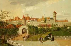 A View of the Small Coast Gate with Hattorpe and Stolting Towers Tallinn