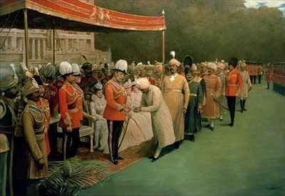 Edward VII receiving Maharajahs and Dignitaries Prior to his Coronation