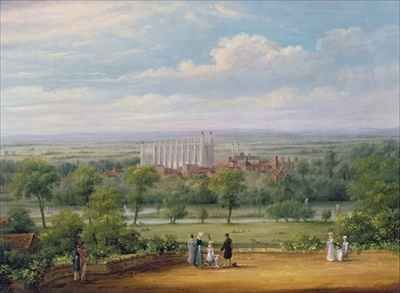 Eton College from the terrace of Windsor Castle