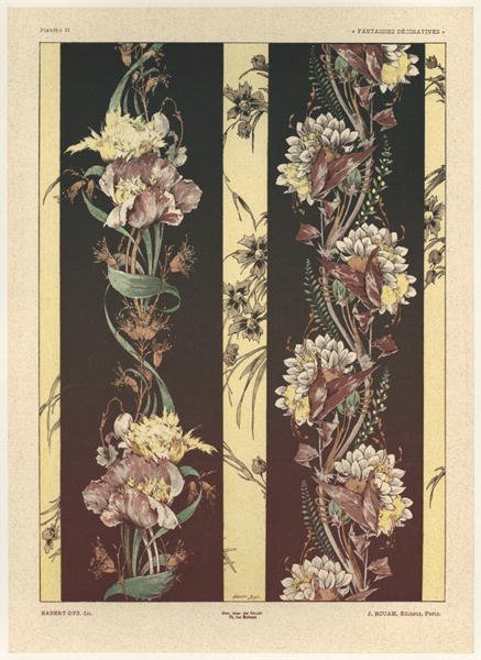 Flowers plate 21 from Fantaisies decoratives