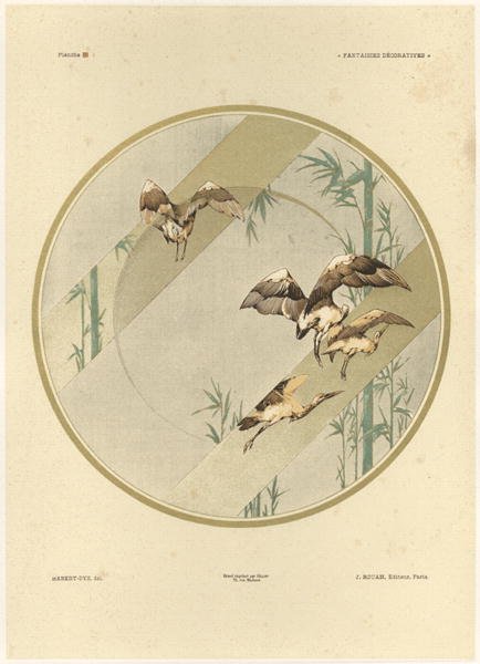 Storks plate 10 from Fantaisies decoratives