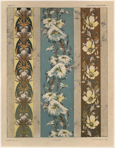 Flowers plate 18 illustration from Fantaisies decoratives